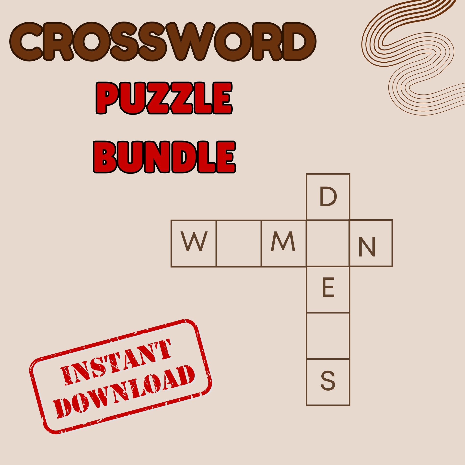 Back To School Crossword Word Search Puzzles printable Etsy