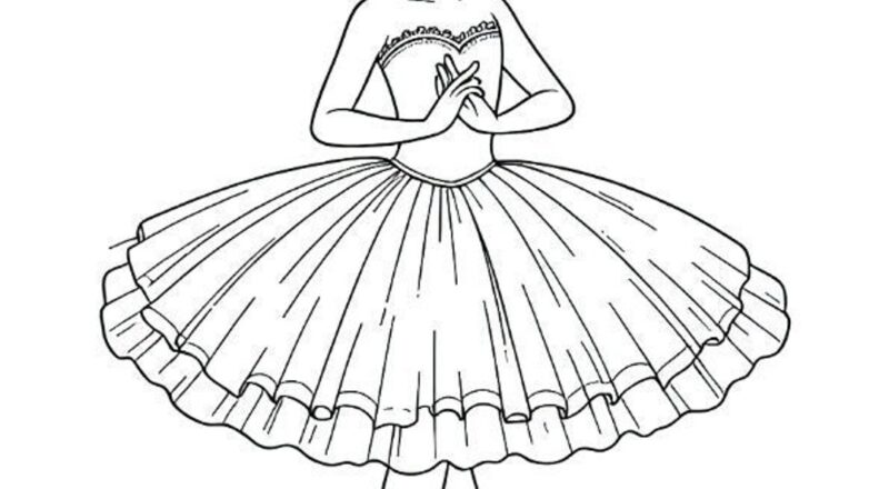 Ballerina Coloring Page Kids Printable Coloring Page Etsy