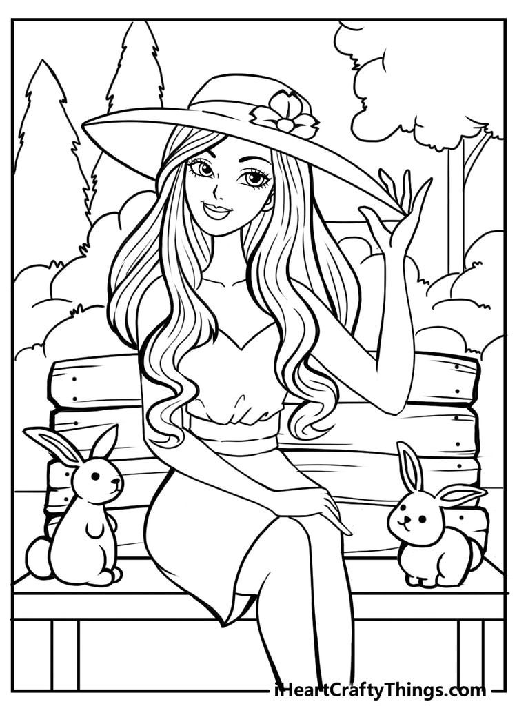 free barbie coloring pages