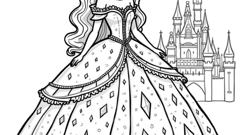 Barbie Princess Castle Coloring Page Fairytale Elegance To Color