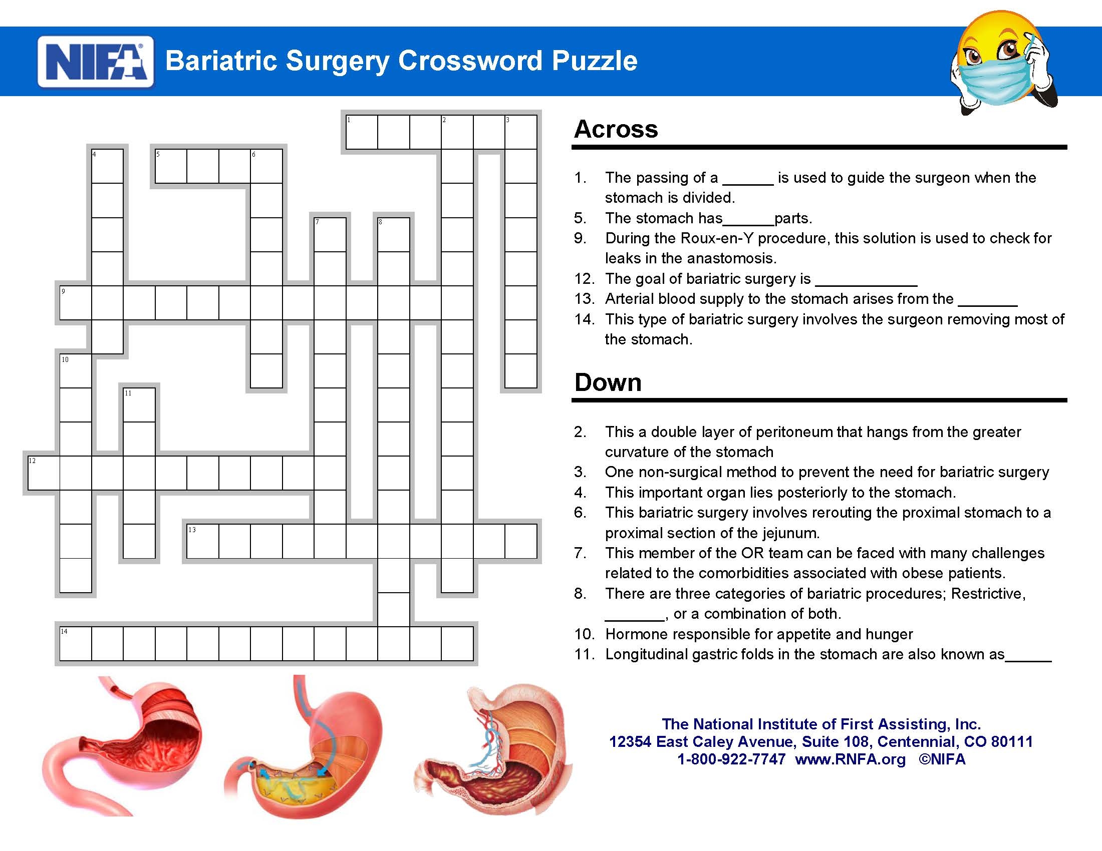 Bariatric Surgery Crossword Clues January 2017 RNFA Bariatric Surgery Crossword Clues January 2017 RNFA