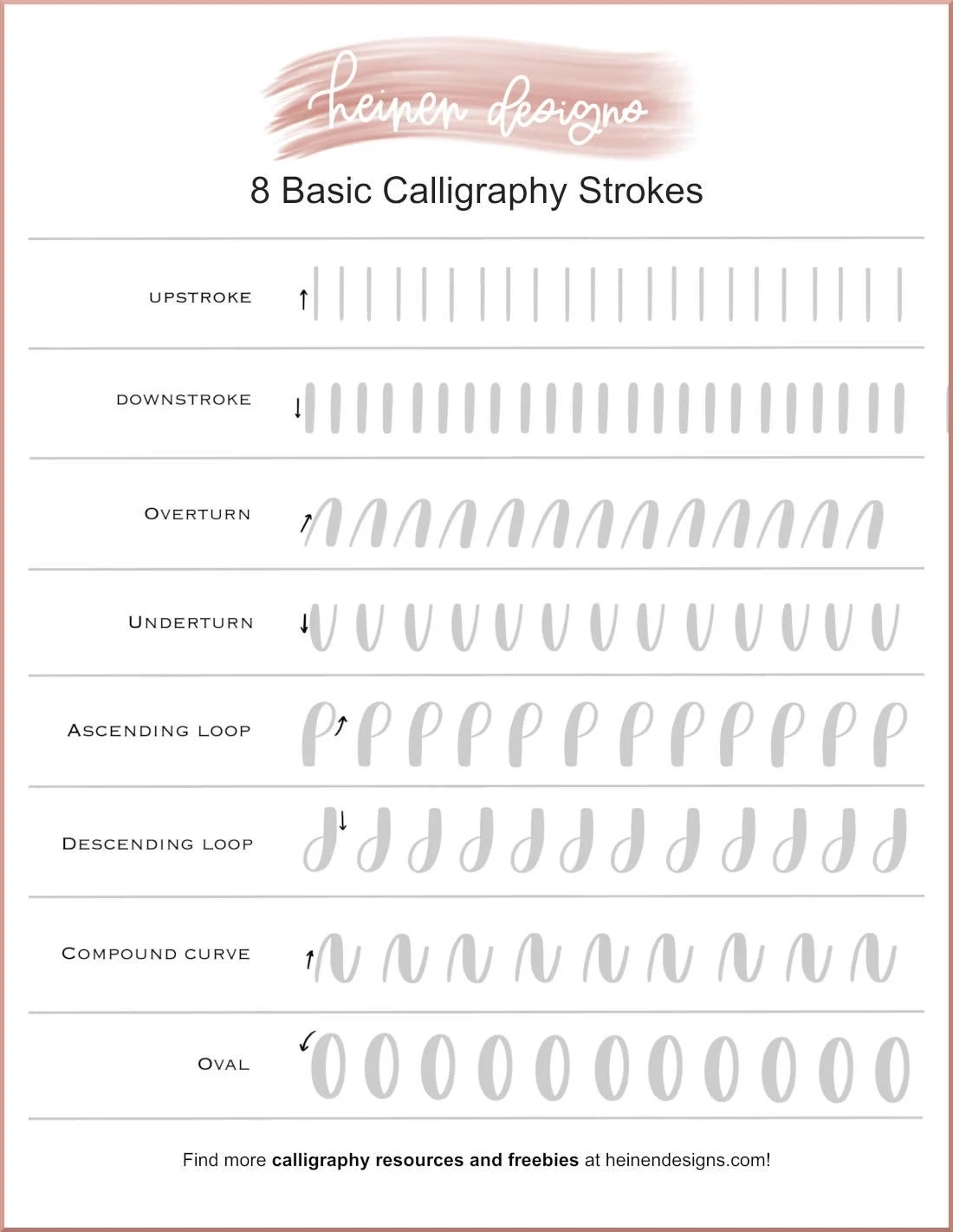 Basic Calligraphy Strokes Practice Sheet Free Download Basic Calligraphy Strokes Practice Sheet Free Download