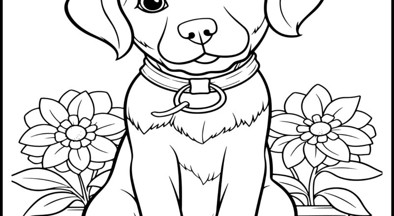 Beautiful Flowers Dog Coloring Book Flowers Dog Coloring Pages Made By Teachers