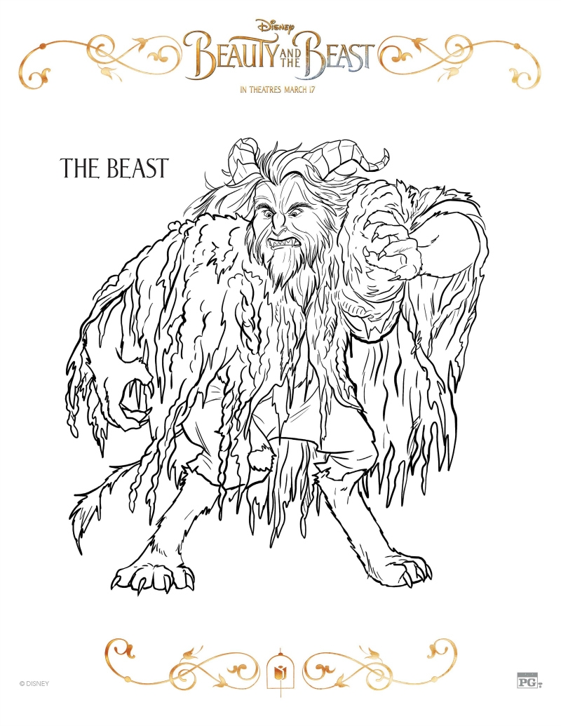 Beauty And The Beast Coloring Page The Beast Mama Likes This