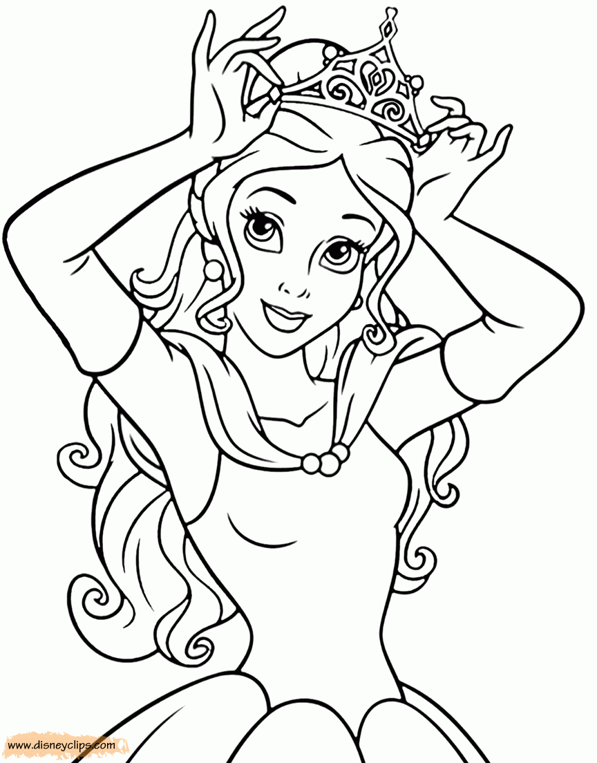 belle coloring pages