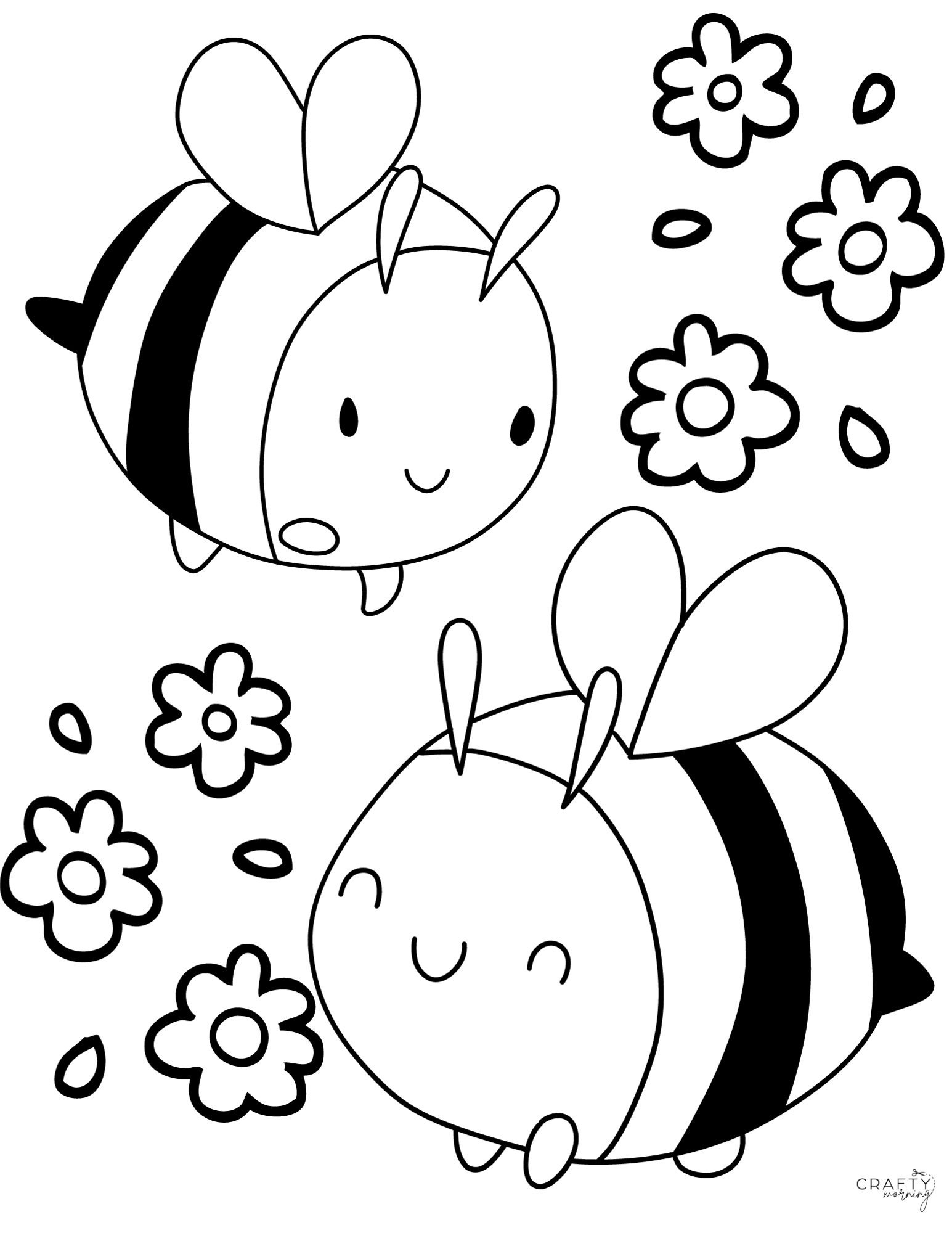 Bee Coloring Pages To Print Crafty Morning Bee Coloring Pages To Print Crafty Morning