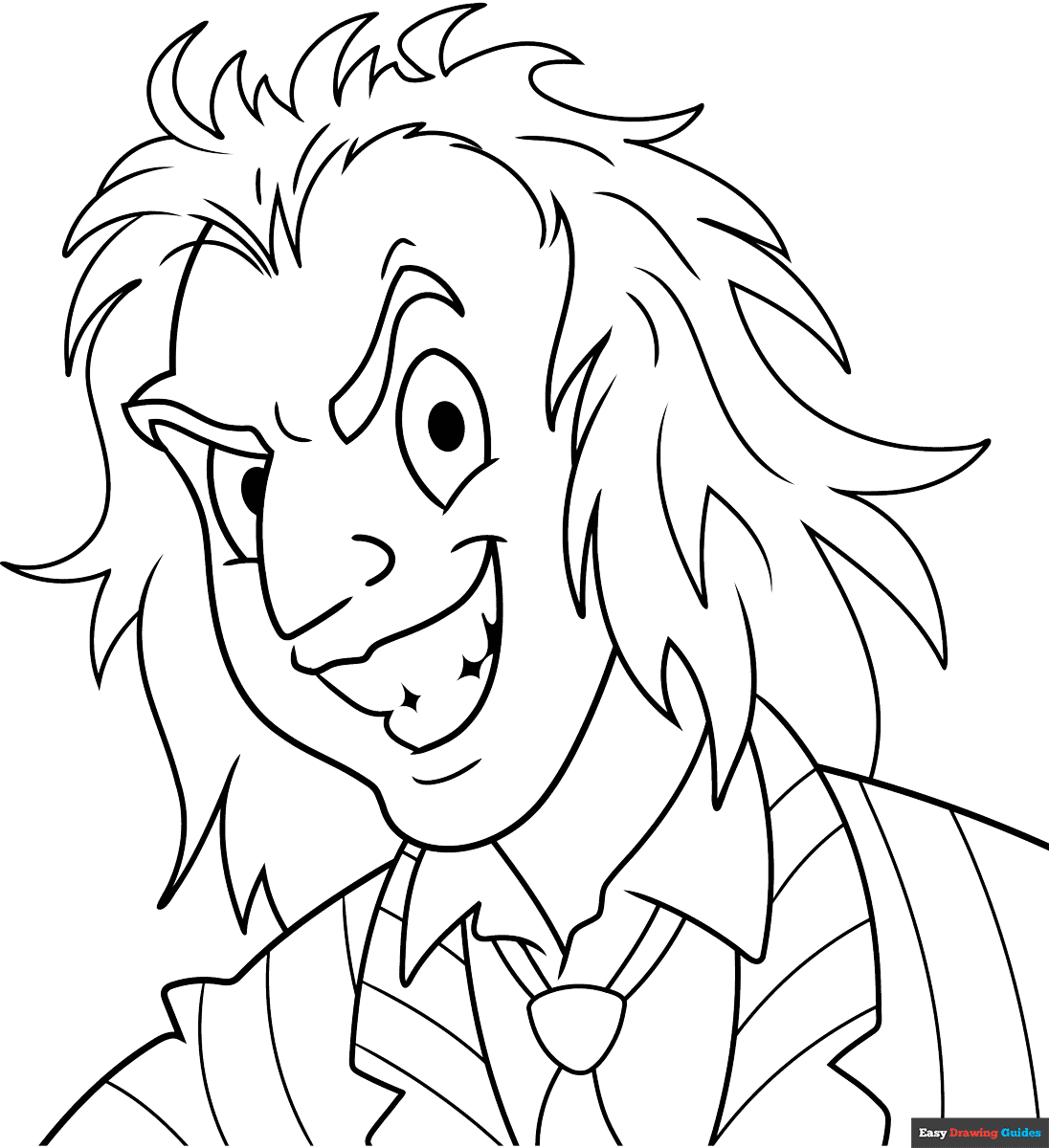Beetlejuice Coloring Page Easy Drawing Guides Beetlejuice Coloring Page Easy Drawing Guides