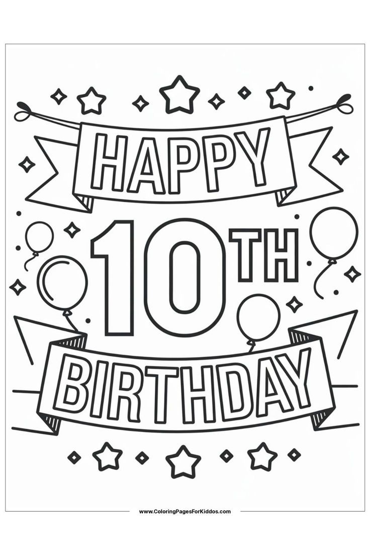 birthday coloring page