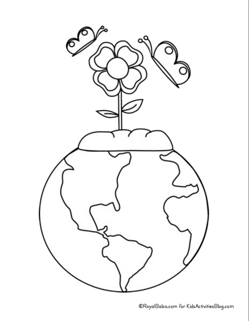 earth coloring pages