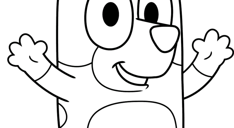 Bingo From Bluey Coloring Page Easy Drawing Guides