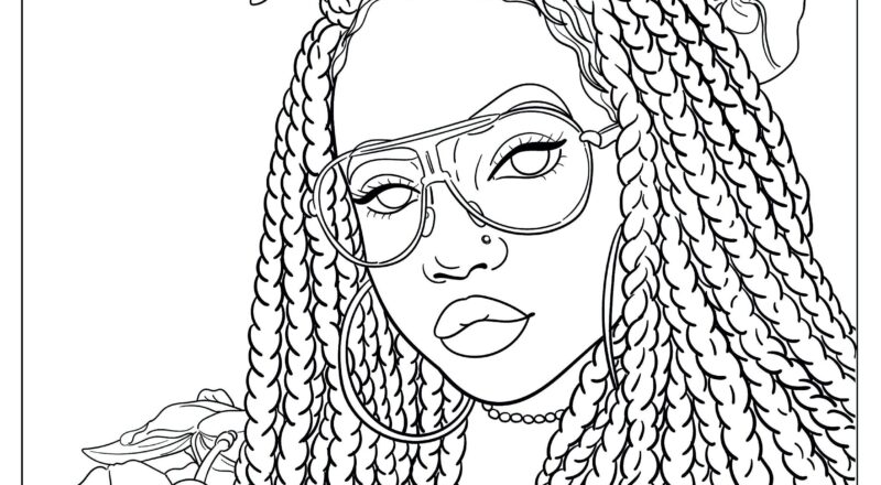 Black Girl Magic Black Girl Coloring Pages Natural Hair Printable Coloring Page Etsy