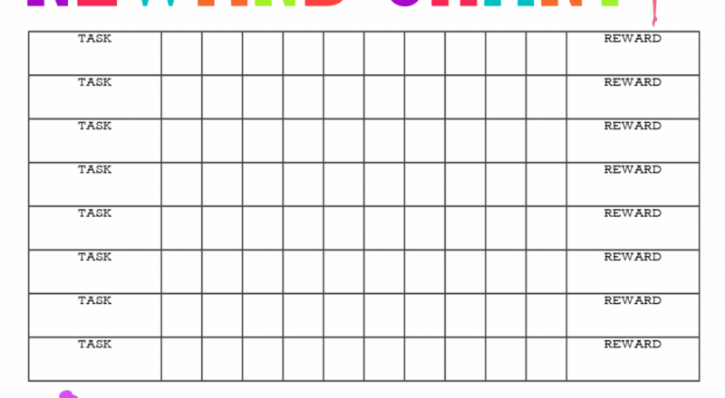 Blank Reward Chart Printable The Girl Creative