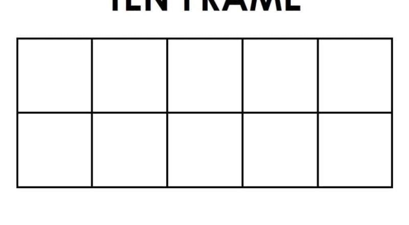 Blank Ten Frame Template Free Printable PDF