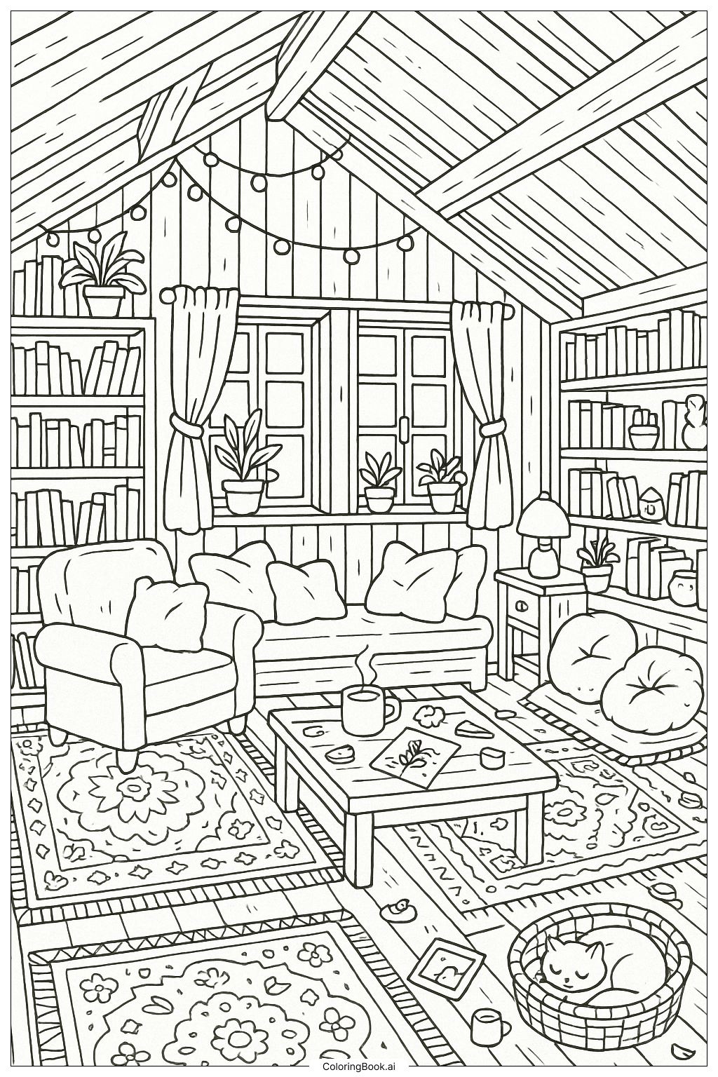 Bobbie Goods A Detailed Attic Hideaway Scene Coloring Page Free PDF PNG Printable Bobbie Goods A Detailed Attic Hideaway Scene Coloring Page Free PDF PNG Printable