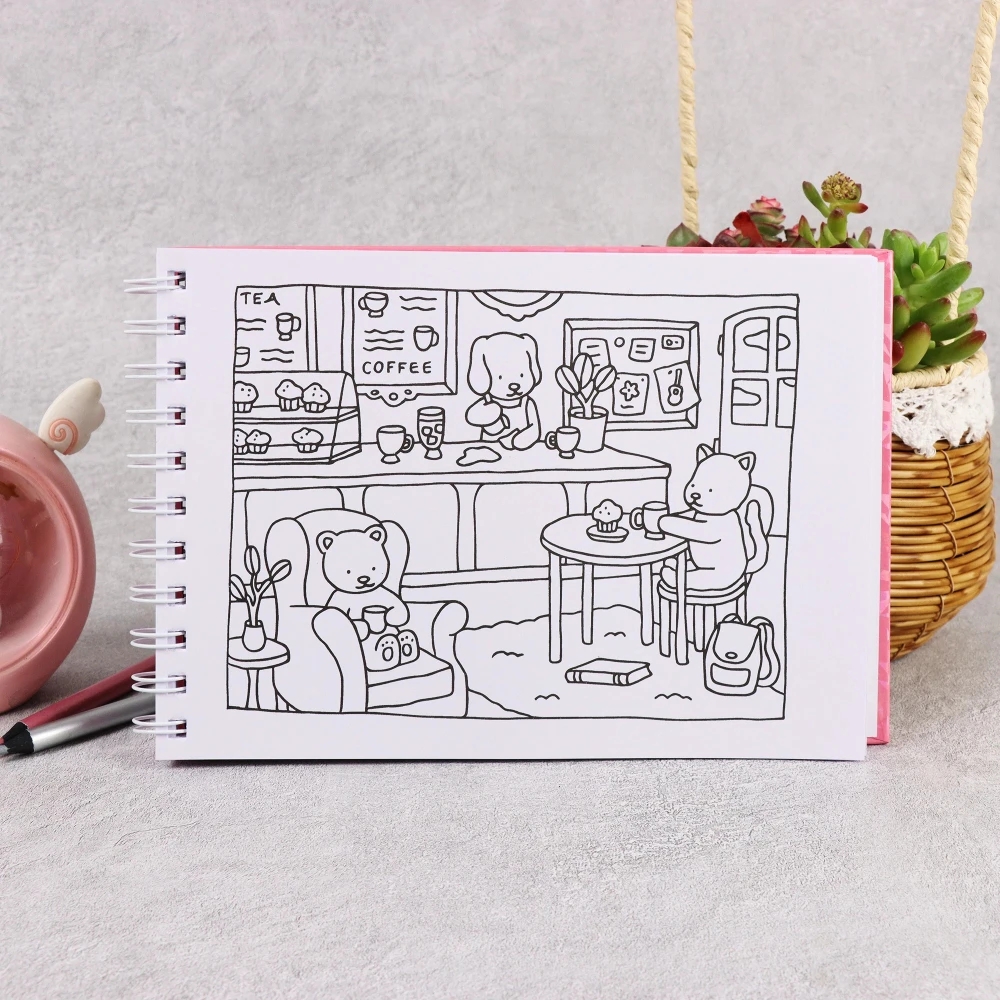 Bobbie Goods Coloring Book 50 Sheets Interesting Drawing Notebook Painting Coloring AliExpress