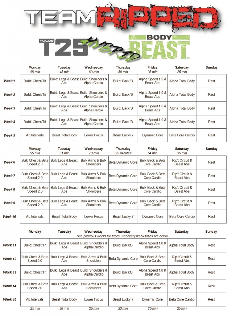 body beast printable workout sheets exercises