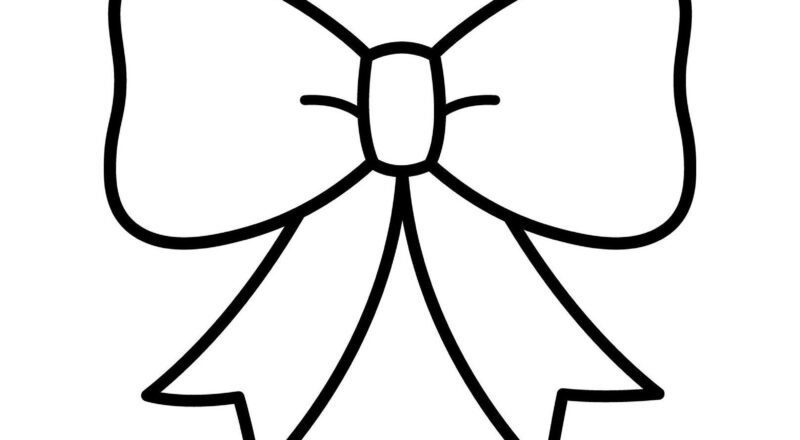 Bow Coloring Page Etsy