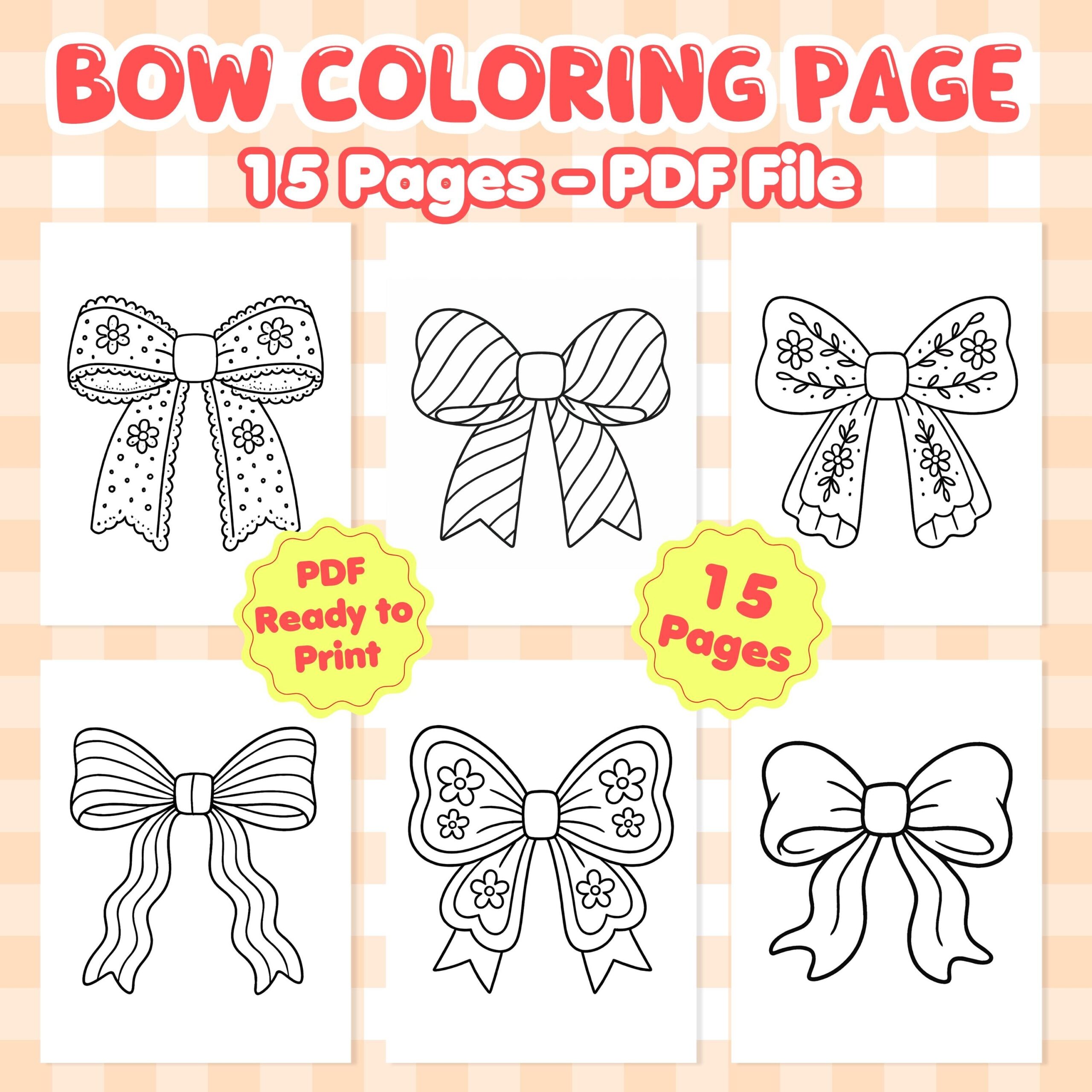 bow coloring pages