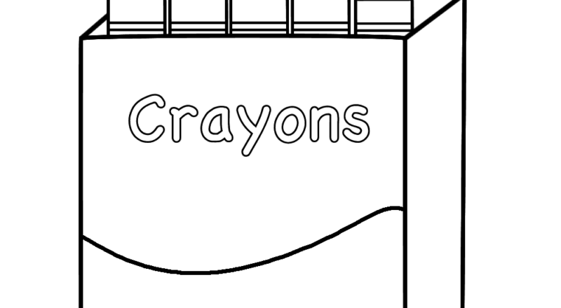 Box Of Crayons Coloring Page Back To School