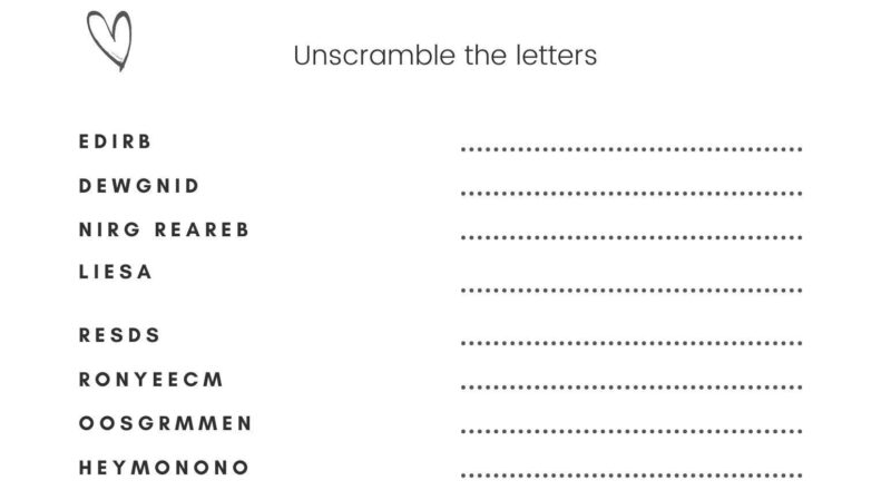 Bridal Shower Games Printable Wedding Word Scramble Printable Printable Minimalist Bridal Shower Puzzle Instant Download Etsy Denmark