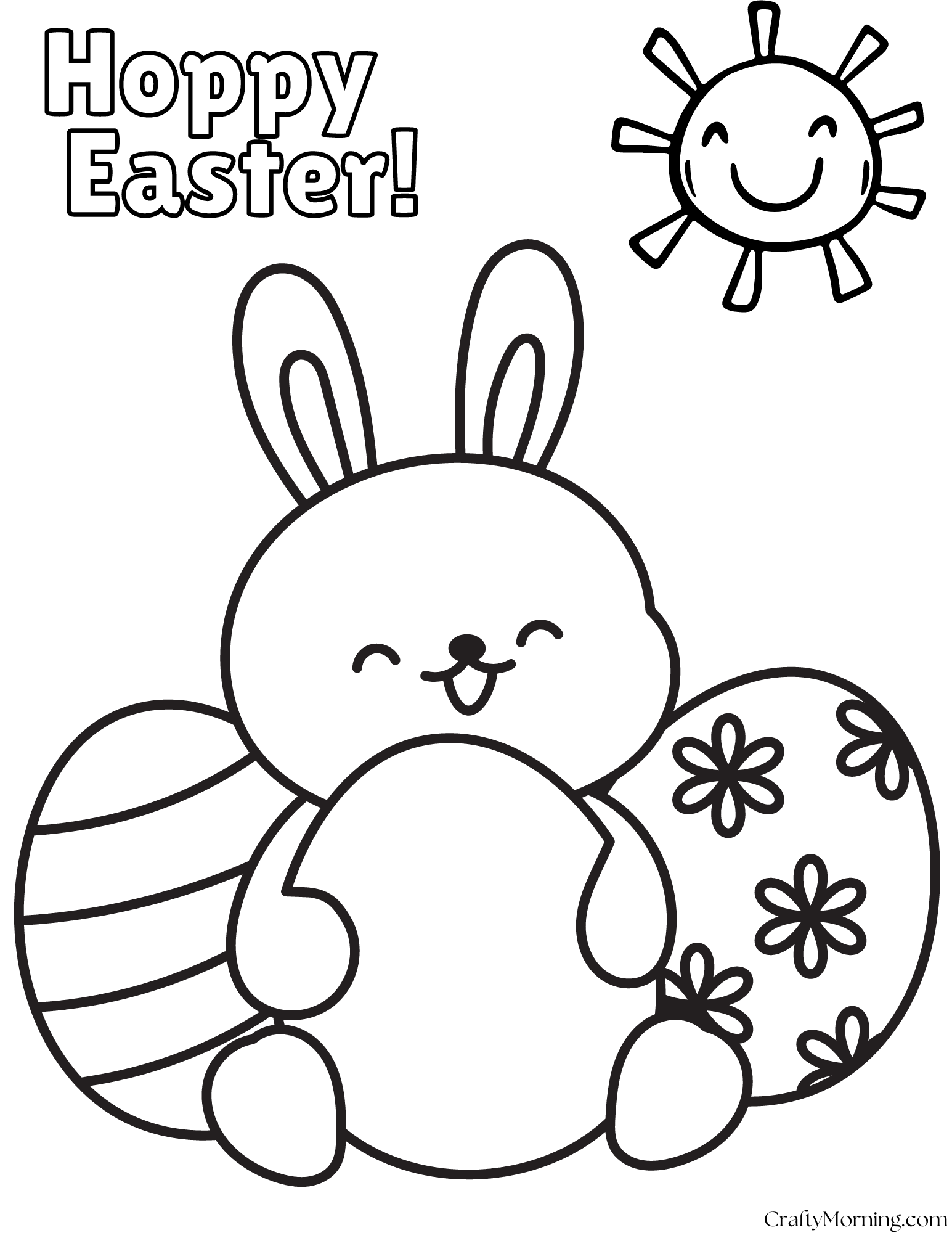 Bunny Coloring Pages To Print Crafty Morning