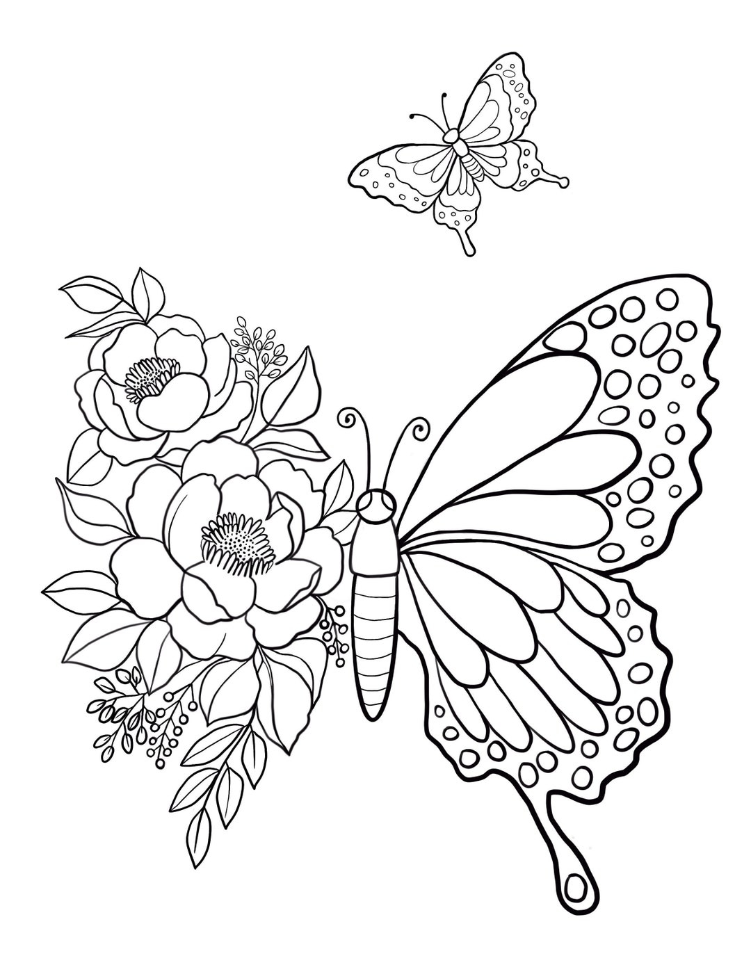 Butterfly Coloring Coloring Printables For Toddlers Buy Butterfly Printable Coloring Sheet Coloring Pages Kids Coloring Pages