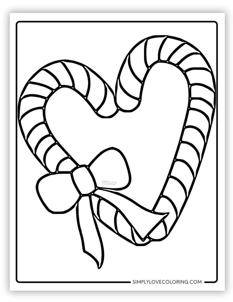 Candy Cane Coloring Pages Free PDF Printables Simply Love Coloring