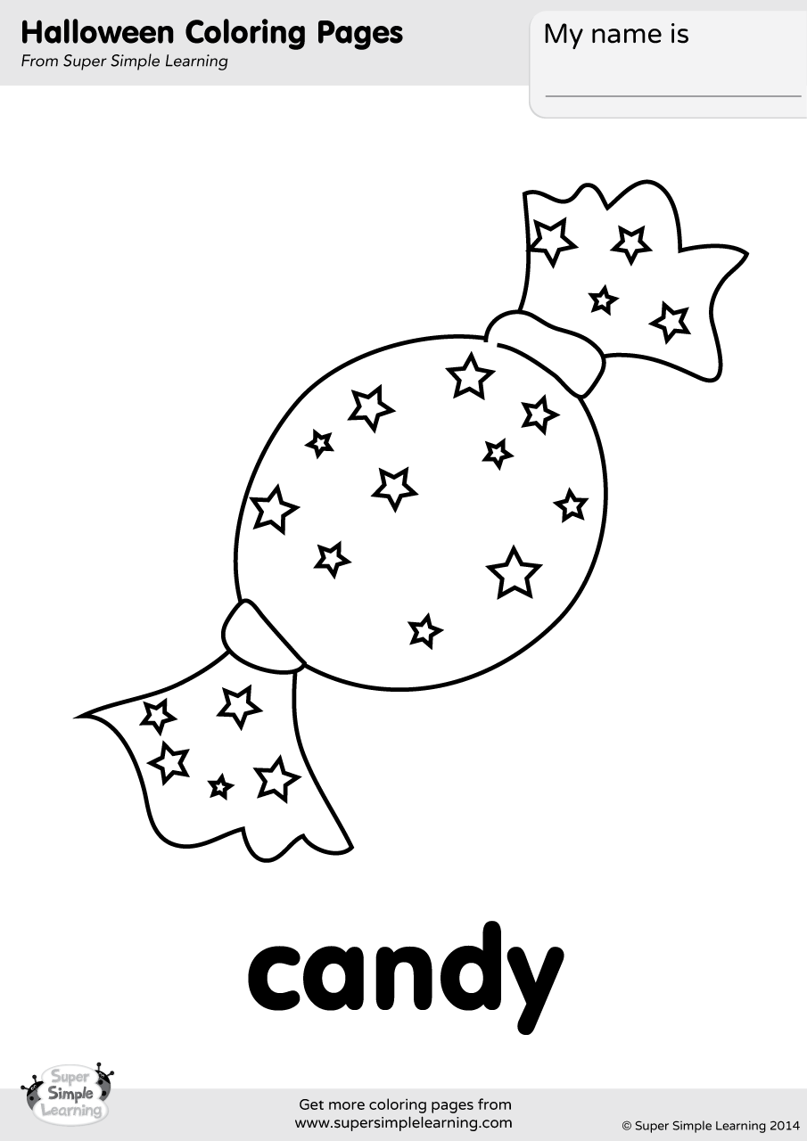 Candy Coloring Page Super Simple Candy Coloring Page Super Simple