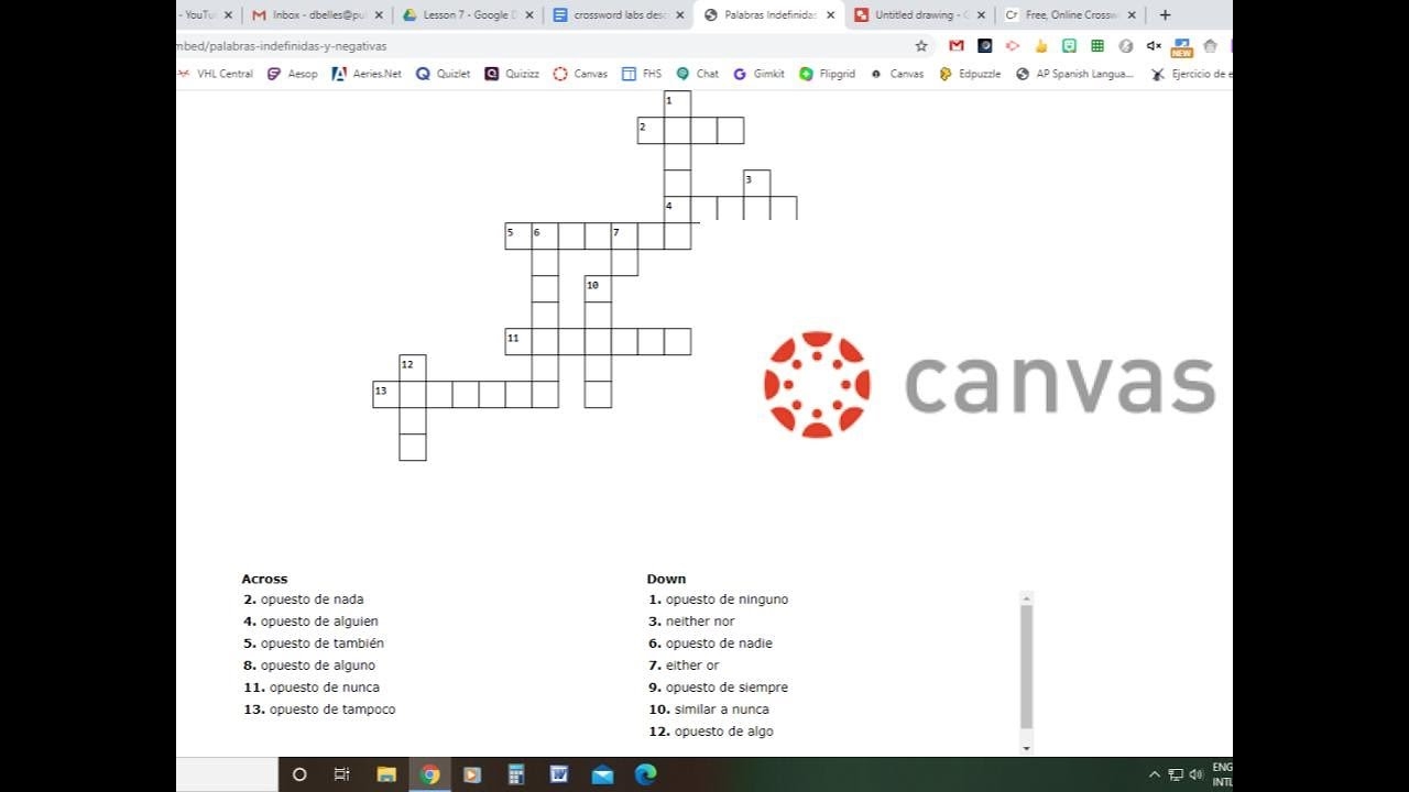 Canvas Crossword Puzzle Quiz Tutorial YouTube Canvas Crossword Puzzle Quiz Tutorial YouTube