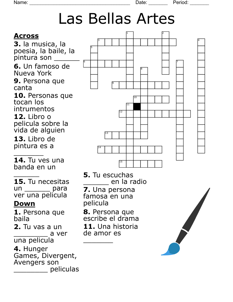Capitulo 6A Crossword WordMint