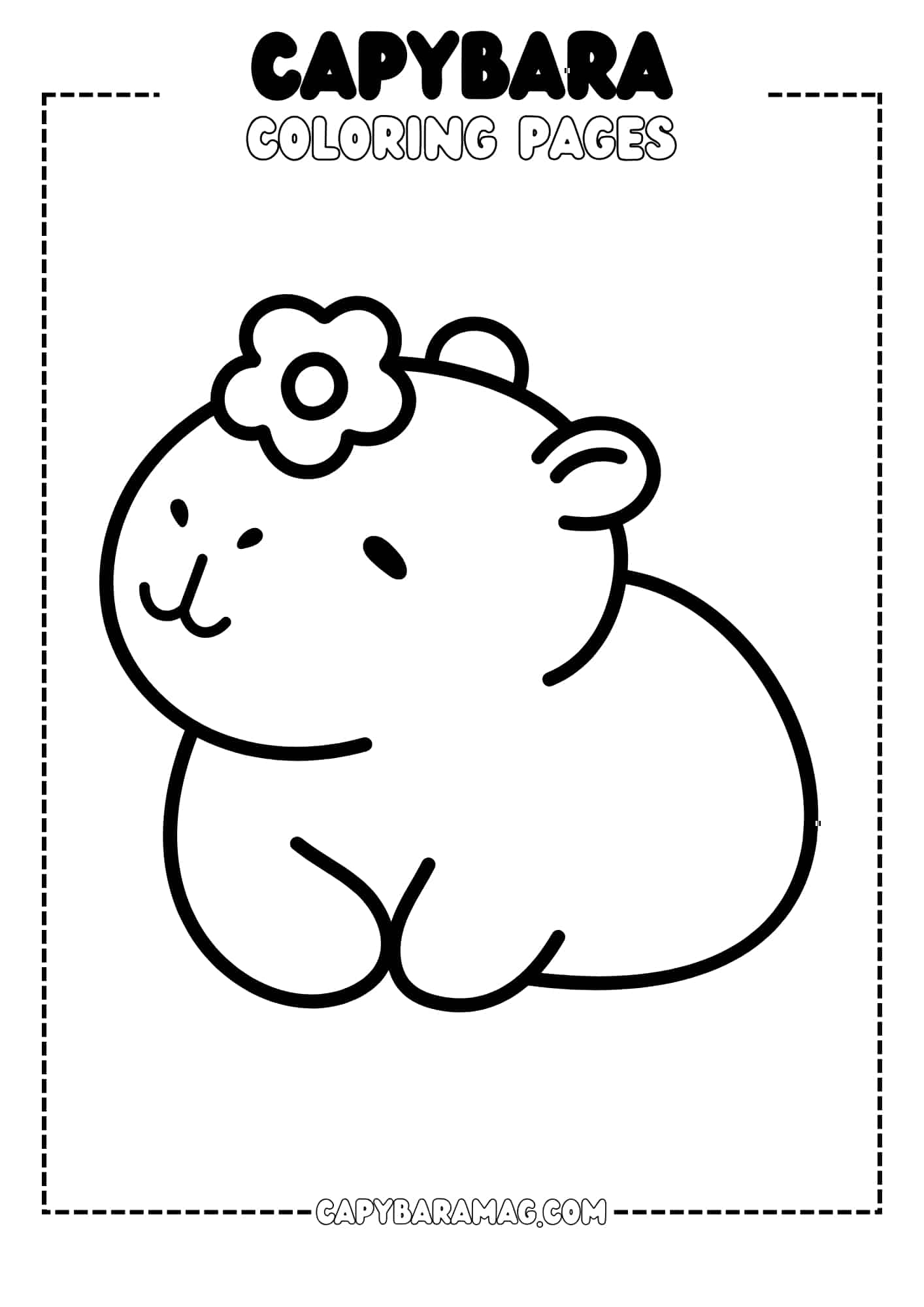 Capybara Coloring Pages Free PDF Printables 