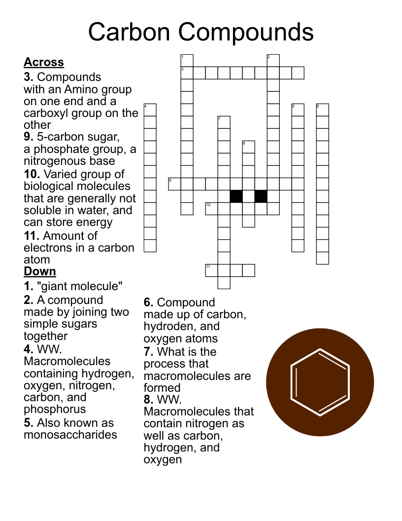 Carbon Chemistry Crossword WordMint Carbon Chemistry Crossword WordMint