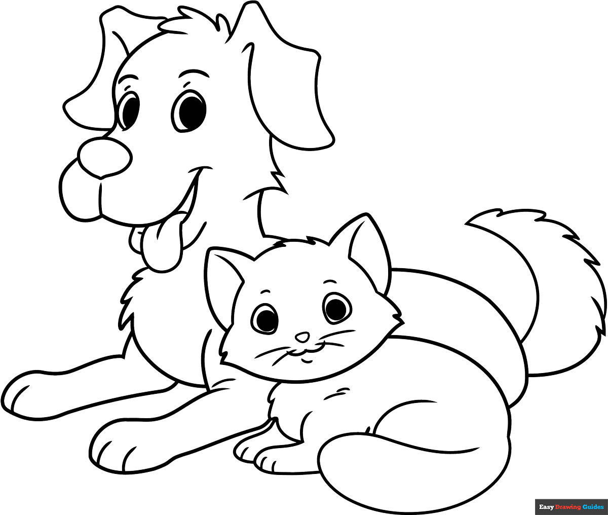 cat and dog coloring pages cat and dog coloring pages