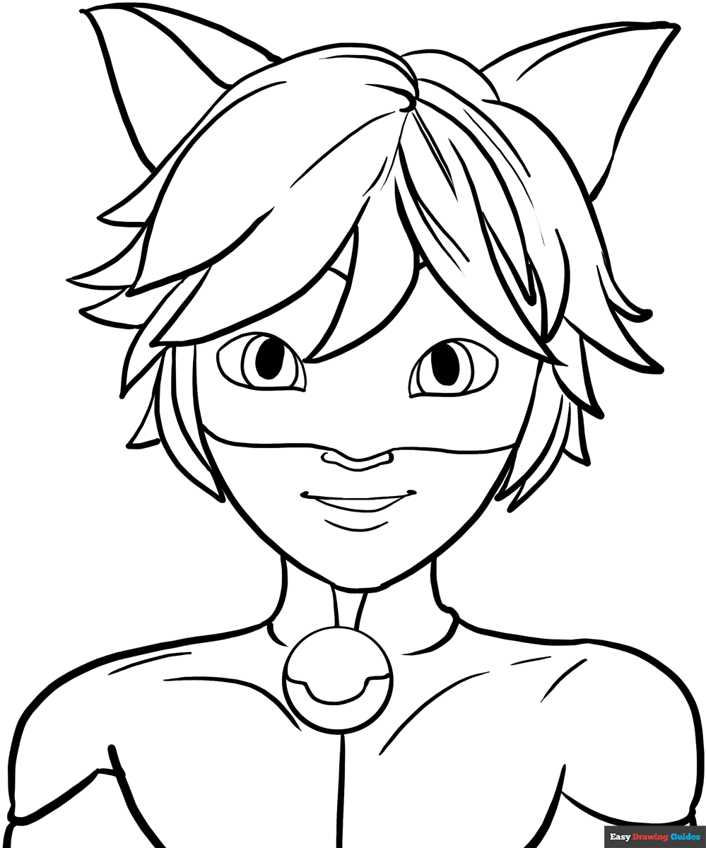 ladybug cat noir coloring pages