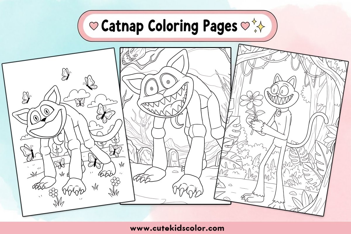 Catnap Coloring Pages 100 Free Printable PDFs Cutekidscolor