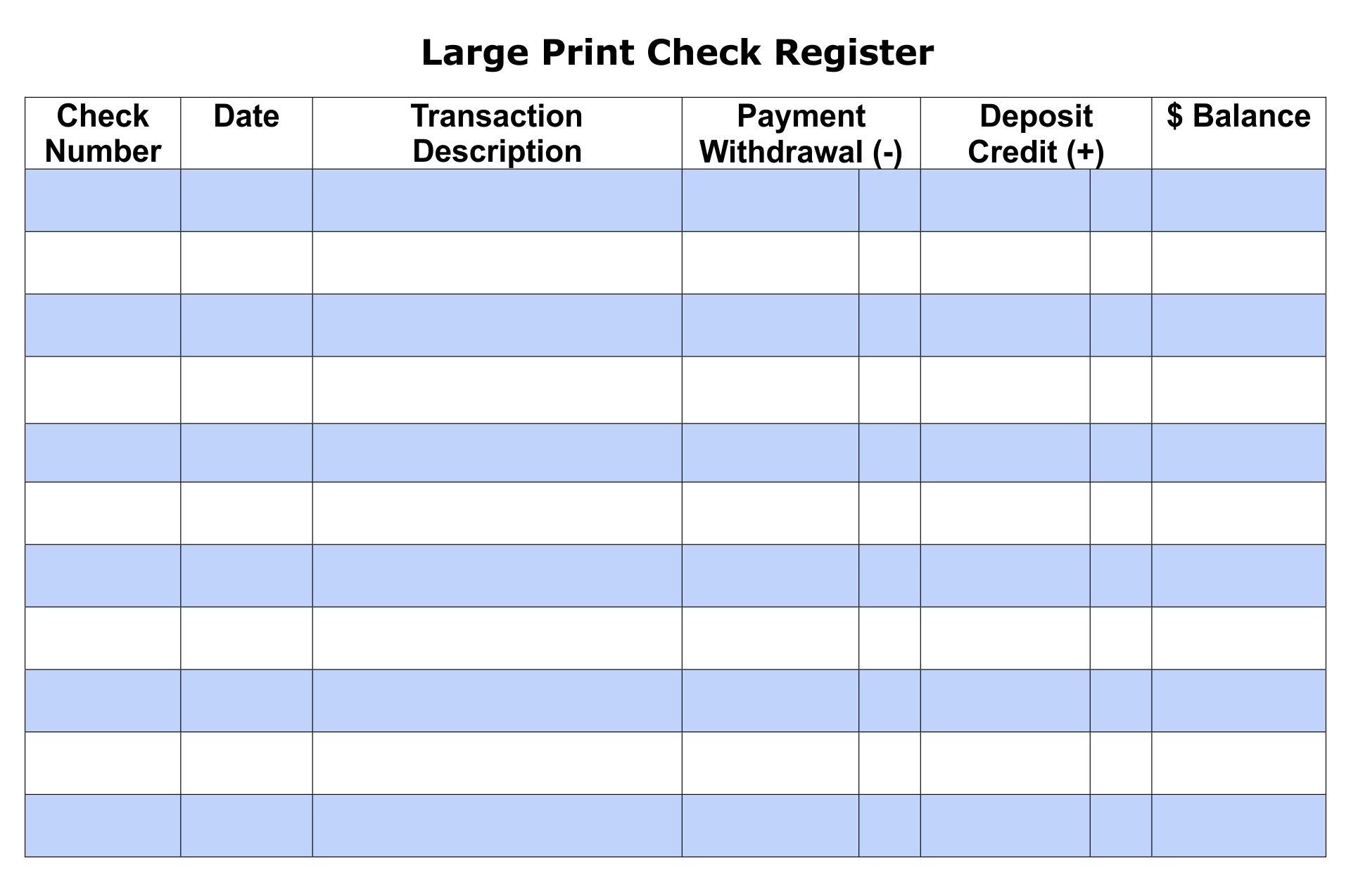 free printable check register free printable check register