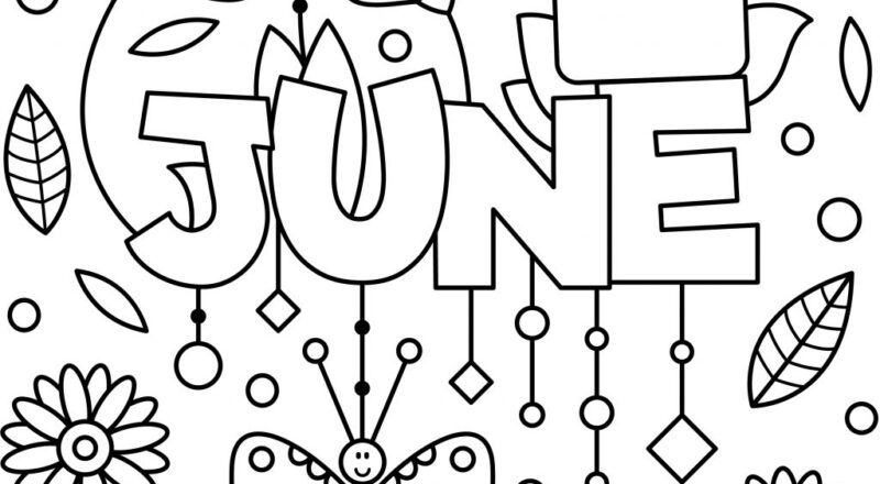Cheery June Coloring Page Printable Thrifty Mommas Tips