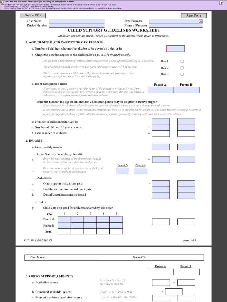 Child Support Calculator Mass Fill Out Sign Online DocHub