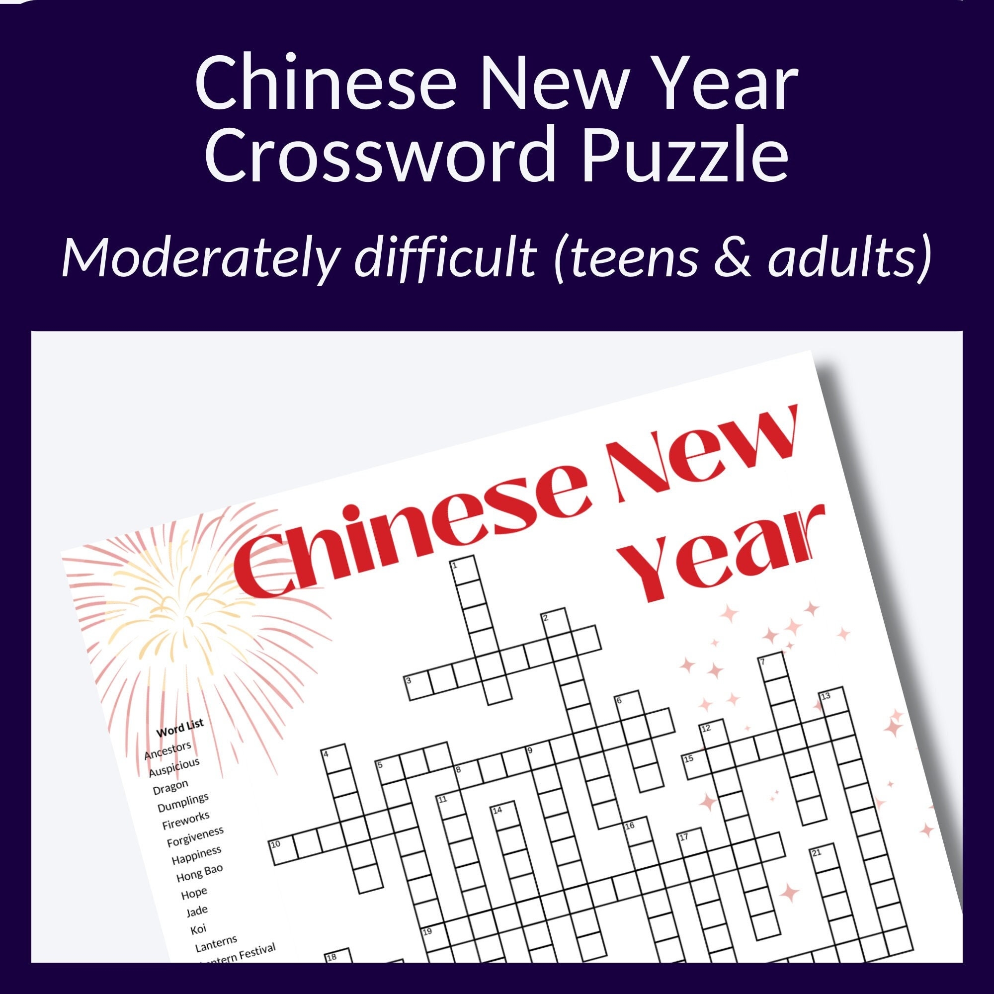 Chinese New Year Puzzle Etsy