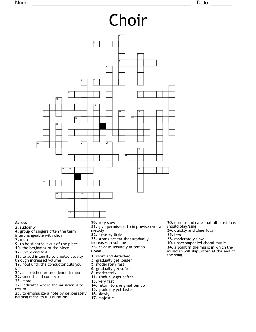 slow in music crossword