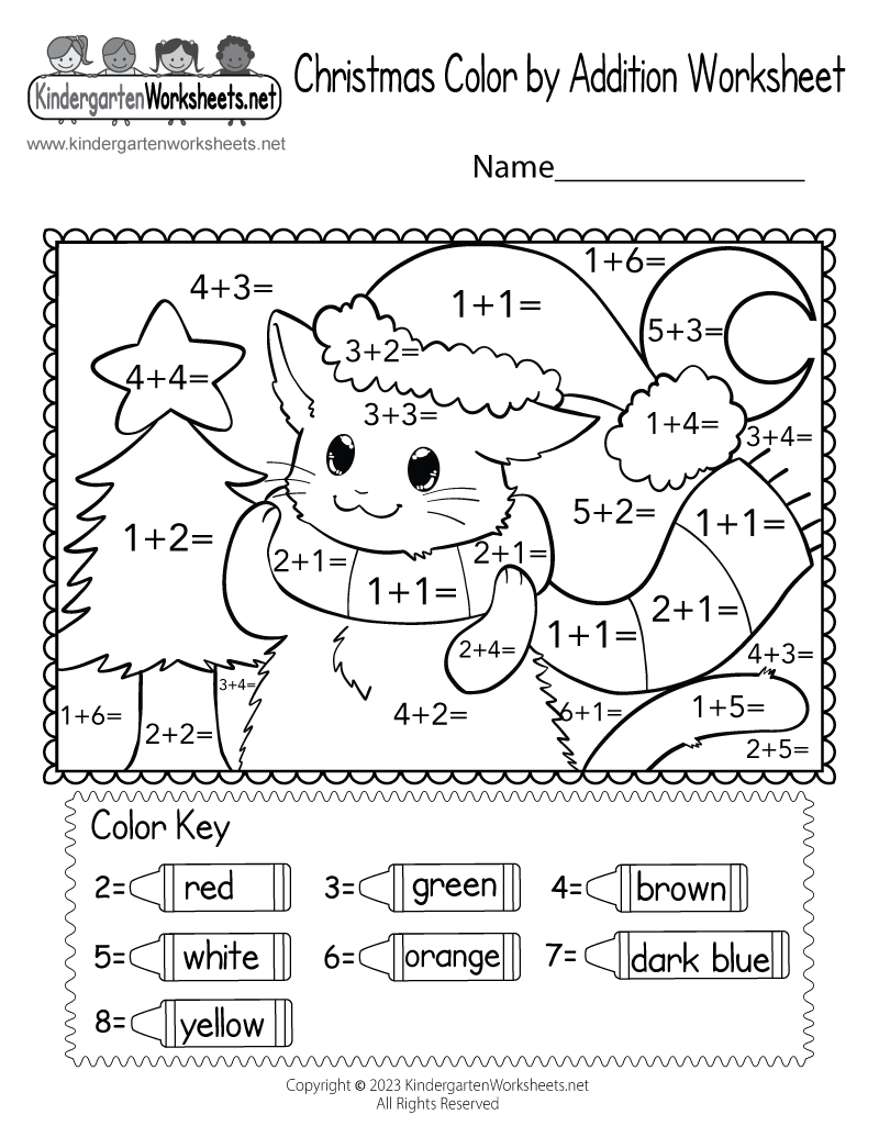 adding and coloring worksheets