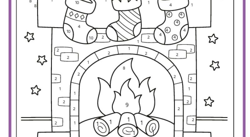 Christmas Color By Number Pages