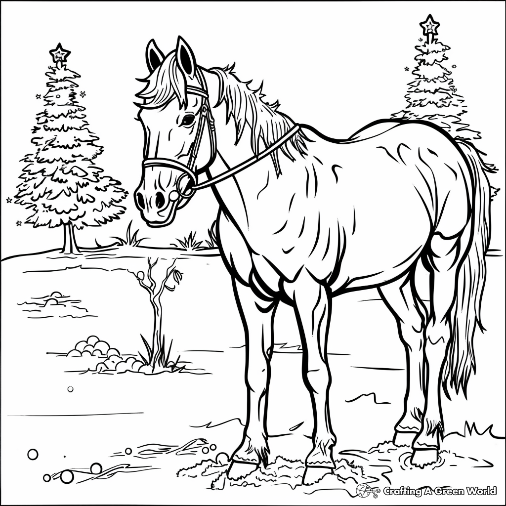 printable horse colouring pages
