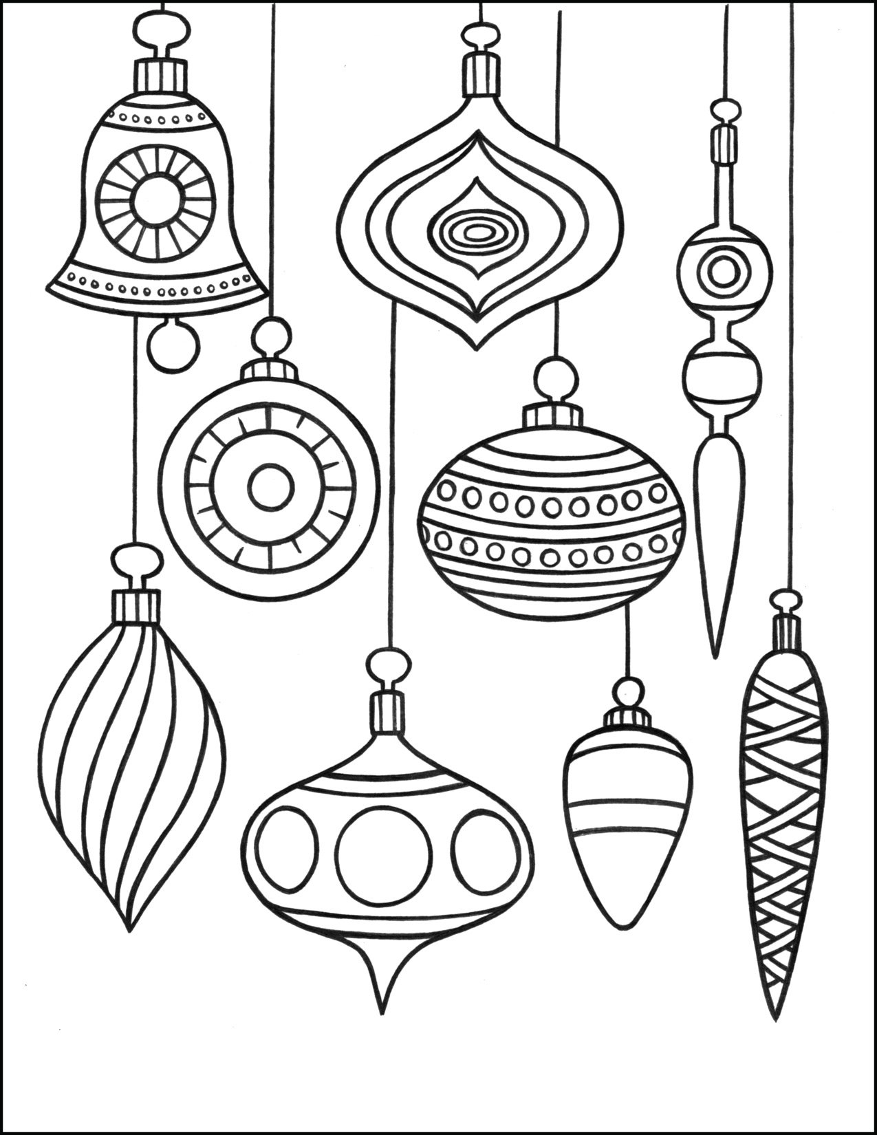 ornament coloring pages