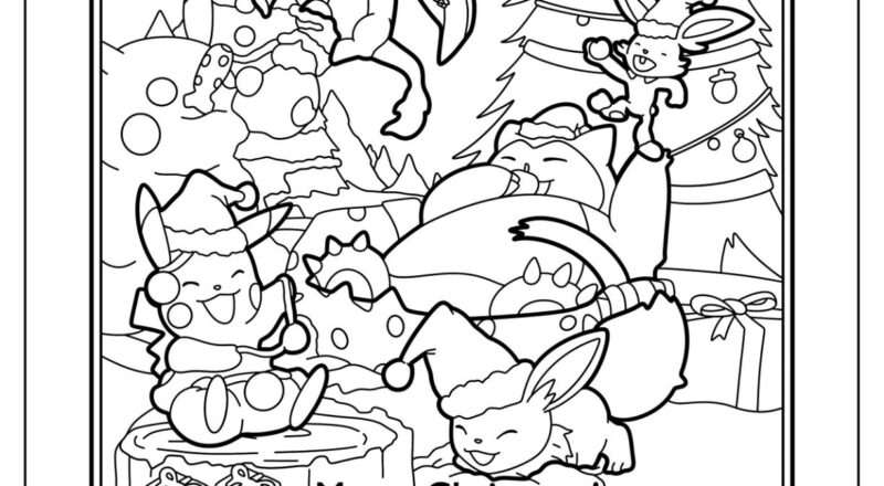 Christmas Pokemon Coloring Pages Free Printables