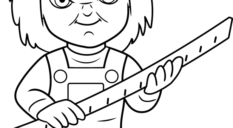 Chucky Coloring Page Easy Drawing Guides