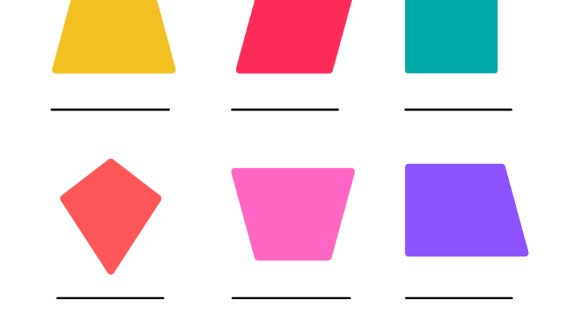 Classifying Quadrilaterals Geometry Worksheet Kidpid