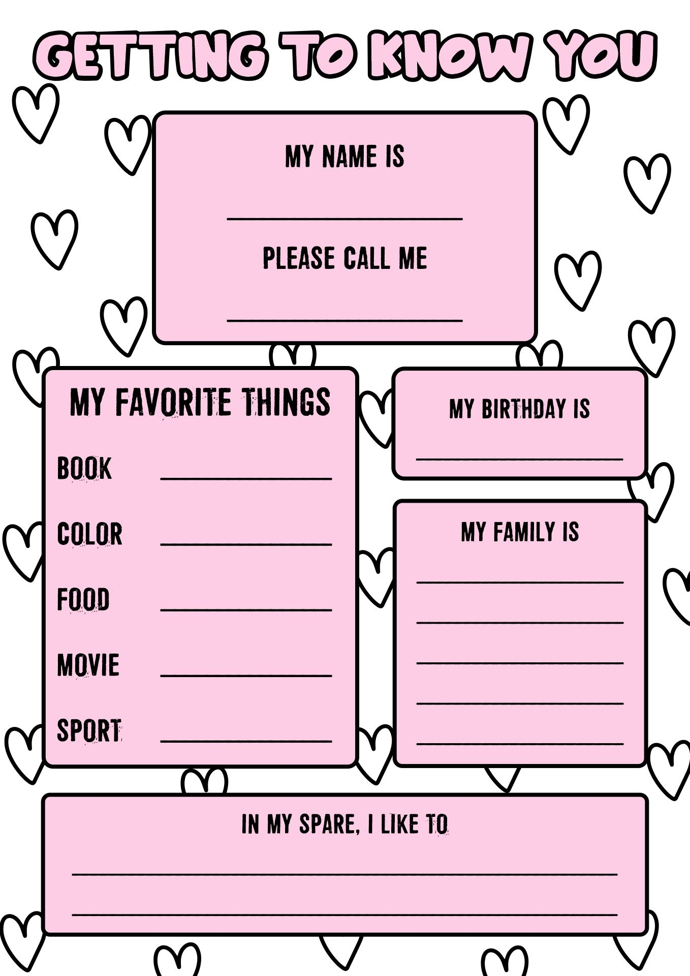 get to know you worksheet get to know you worksheet