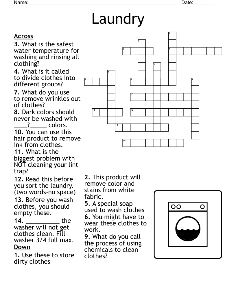 Clothes Crossword WordMint