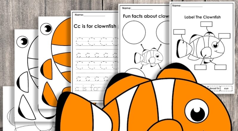 Clownfish Printable Crafts Homeschool Activities Crafts For Kids Fish Craft Ocean Animals Sea Creatures Homeschool Learning Etsy